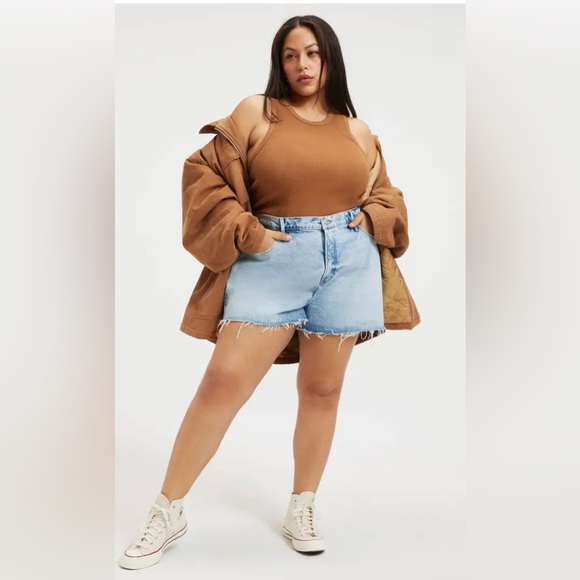 NEW GOOD AMERICAN - High Waist Shorts Plus Size - Picture 1 of 12